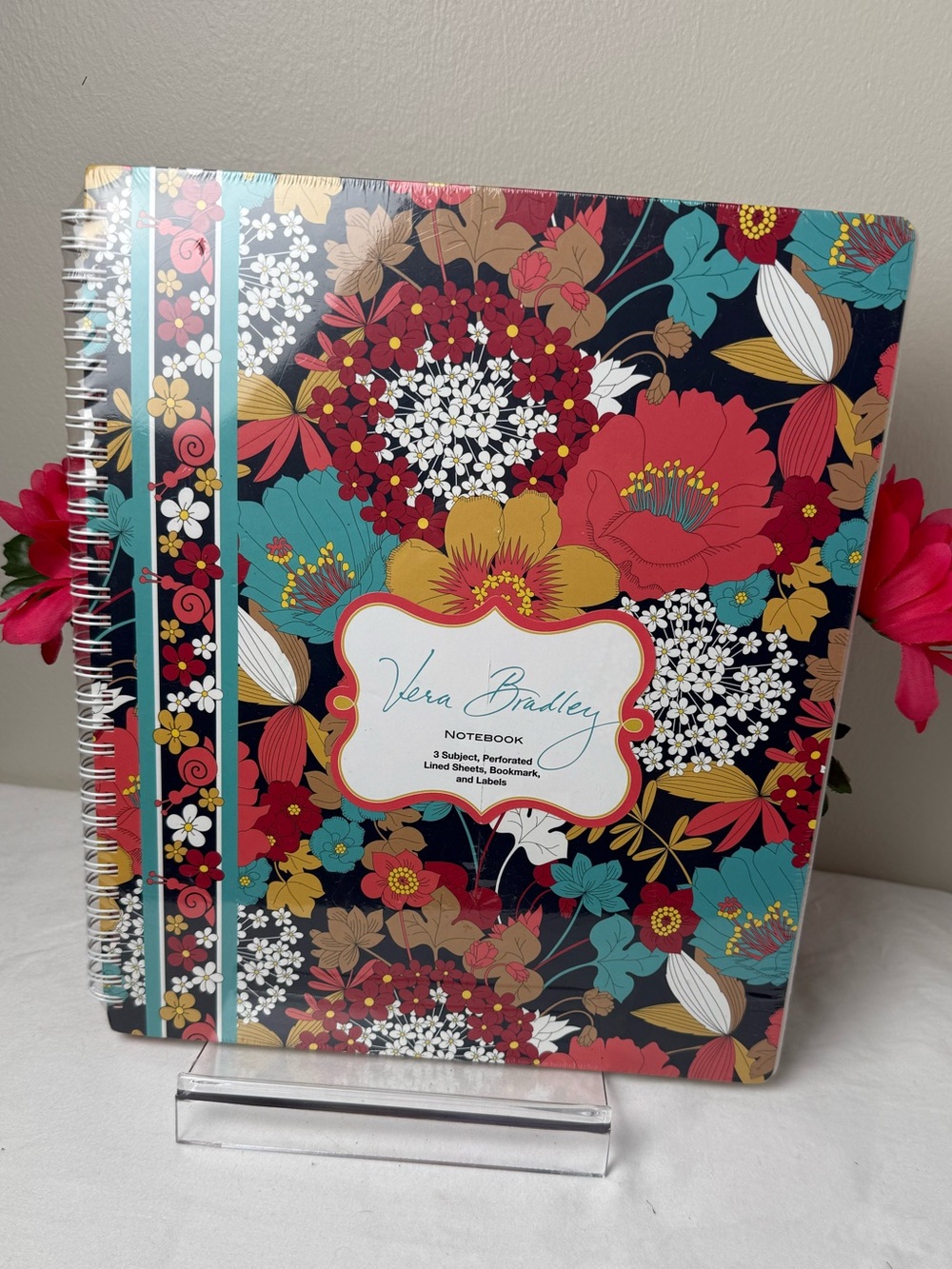 NWT Vera Bradley Happy Snails Large Notebook with Labels RETIRED RARE New